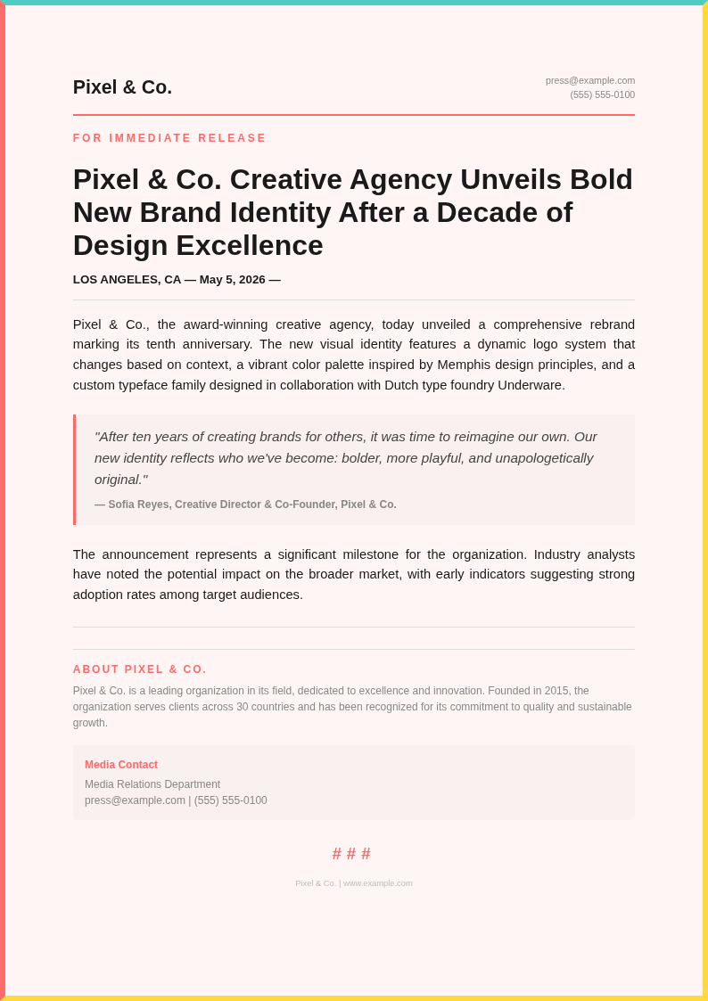 Memphis Design Press Release
